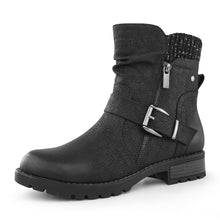 Load image into Gallery viewer, Women's Combat Boots Fashion Side Zipper Buckle Ankle Booties