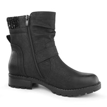 Load image into Gallery viewer, Women's Combat Boots Fashion Side Zipper Buckle Ankle Booties