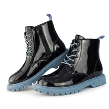 Load image into Gallery viewer, Hawkwell Girls Outdoor Waterproof Lace Up Side Zipper Ankle Boots
