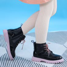 Load image into Gallery viewer, Hawkwell Girls Outdoor Waterproof Lace Up Side Zipper Ankle Boots
